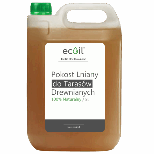 POKOST DO TARASÓW 5L | Lniany 100% Naturalny | Impregnat do Drewna, Nie Rozcieńczany - BEZ CHEMII